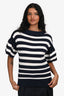 Sacai Luck Navy/White Cotton Striped Sweater Size 1