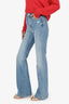 7 For All Mankind Blue Denim Ultra High Rise Dojo Jeans Size 24