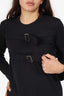 Comme des Garcons Black Buckle Detail Long Sleeve Top Size M