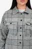 Lovers + Friends Grey Plaid Button Down Shirt Jacket Size XS