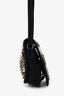 Balmain Black Suede Studded Crossbody Bag