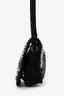 Balmain Black Suede Studded Crossbody Bag