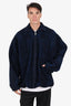 Balenciaga Unisex Blue/Navy Wool Zip Up Jacket Size 46