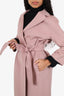 'S MaxMara Blush Pink Wool Belted Coat Size 4