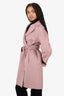 'S MaxMara Blush Pink Wool Belted Coat Size 4
