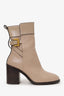 Stuart Weitzman Taupe Leather Heeled Boots Size 9