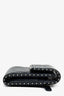 Pre-Loved Chanel™ 2018/19 Navy Chevron Lambskin Studded Compact Wallet