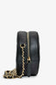 Pre-Loved Chanel™ 2018/19 Iridescent Black Caviar Round Crossbody