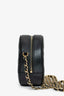 Pre-Loved Chanel™ 2018/19 Iridescent Black Caviar Round Crossbody
