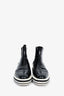 Prada Black Perforated Leather Ankle Boots Size 37.5
