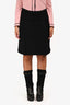 Versace Jeans Black Wool A-Line Skirt Size 26/40