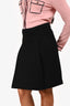 Versace Jeans Black Wool A-Line Skirt Size 26/40