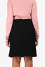 Versace Jeans Black Wool A-Line Skirt Size 26/40