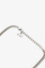 Christian Dior Silver Tone 'Dior' Tag Necklace