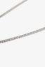Christian Dior Silver Tone 'Dior' Tag Necklace