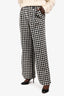 Gucci Black/White Tweed Herringbone Wide Leg Trousers Size 46 w/ Tags