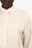 The Row Cream Silk Button Down 'Sila' Shirt Size 6