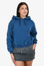 T By Alexander Wang Blue Logo Print Hoodie Size XS
