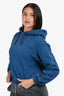 T By Alexander Wang Blue Logo Print Hoodie Size XS