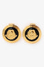 Versace Gold-Tone Logo Clip-On Earrings