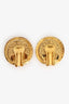 Versace Gold-Tone Logo Clip-On Earrings