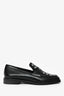 3.1 Phillip Lim Black Leather Studded Square Toe Loafers Size 37
