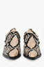 Rag & Bone Cream/Black Python Heeled Loafers Size 37
