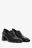 Toteme Brown Croc Embossed Square Toe Heeled Loafers Size 39