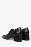 Toteme Brown Croc Embossed Square Toe Heeled Loafers Size 39