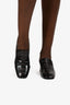 Toteme Brown Croc Embossed Square Toe Heeled Loafers Size 39