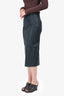 Veronica Beard Navy Leather Pencil Skirt Size 6