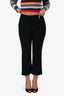 AREA Black Multicolour Bead Sides Pants Size 6