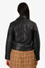 Rejina Pyo Black Zip Flap Pocket Leather Jacket Size 10