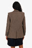 Nili Lotan Cream/Black Houndstooth Wool Blend Blazer Size 6