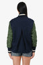 Veronica Beard Navy Green Sleeve Bomber Jacket Size S