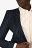 Alexander McQueen Navy Wool Pinstripe Blazer Size 42