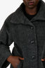 Max Mara Grey Alpaca/Wool Coat Size 6