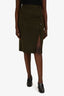 Sandro Olive Green Wool Pencil Skirt Size 3