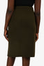 Sandro Olive Green Wool Pencil Skirt Size 3