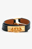Hermès Black Leather 'Rivale' Double Tour Bracelet