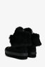 Louis Vuitton Black Suede Rabbit Fur Lined Platform Boots Est. Size 36.5