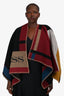 Burberry Multicolour Wool Colour Block Cape with CSS Initial