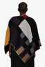 Burberry Multicolour Wool Colour Block Cape with CSS Initial