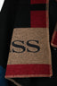 Burberry Multicolour Wool Colour Block Cape with CSS Initial