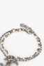 Pre-Loved Chanel™ 2013 Silver Toned Faux Pearl Stationed CC Bracelet