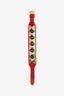 Valentino Red Leather Rockstud Bracelet