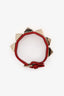 Valentino Red Leather Rockstud Bracelet