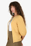 Pre-Loved Chanel™ Mustard Yellow Cashmere Chain Tie Cardigan Size 36