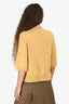 Pre-Loved Chanel™ Mustard Yellow Cashmere Chain Tie Cardigan Size 36