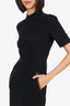 Louis Vuitton Black Neoprene/Monogram Detail Dress Short Sleeve Mini Dress Size 38